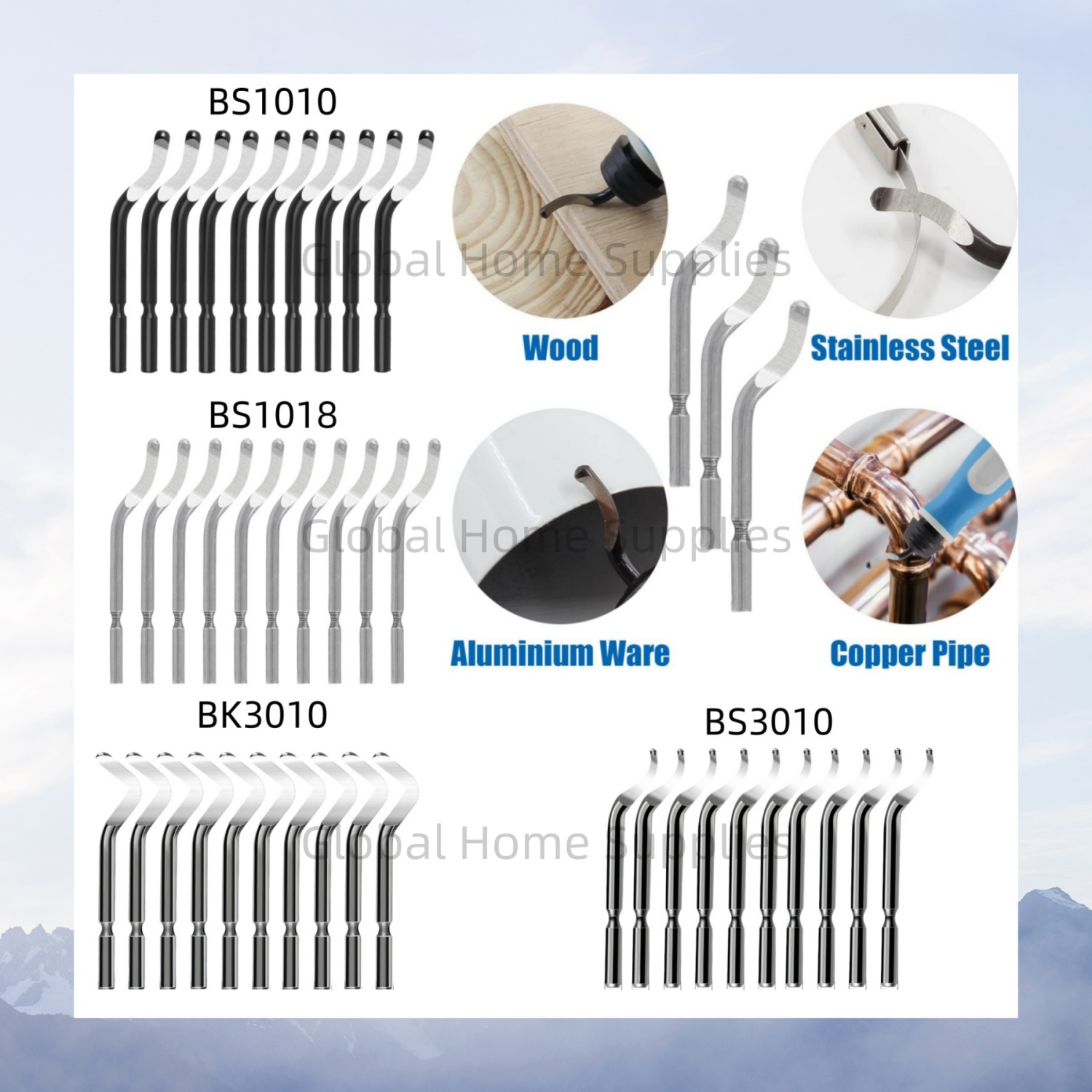 Swivel Knife Tool - 10PCS ใบมีดขัด BS1010 BS1018 BK3010 BS3010