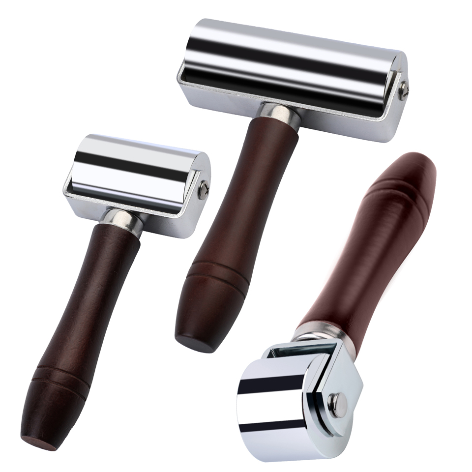 Leatherwork Mallet - KRABALL หนัง Press Edge Roller พร้อมที่จับไม้หนัง