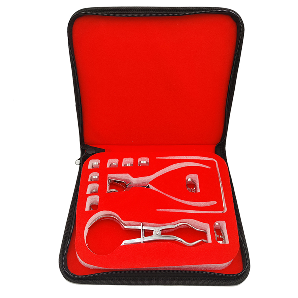 Leatherwork Kit - ทันตกรรม Dam Hole Puncher ชุดกระเป๋าหนังคีมสําหรับทันตแพทย์ Perforator