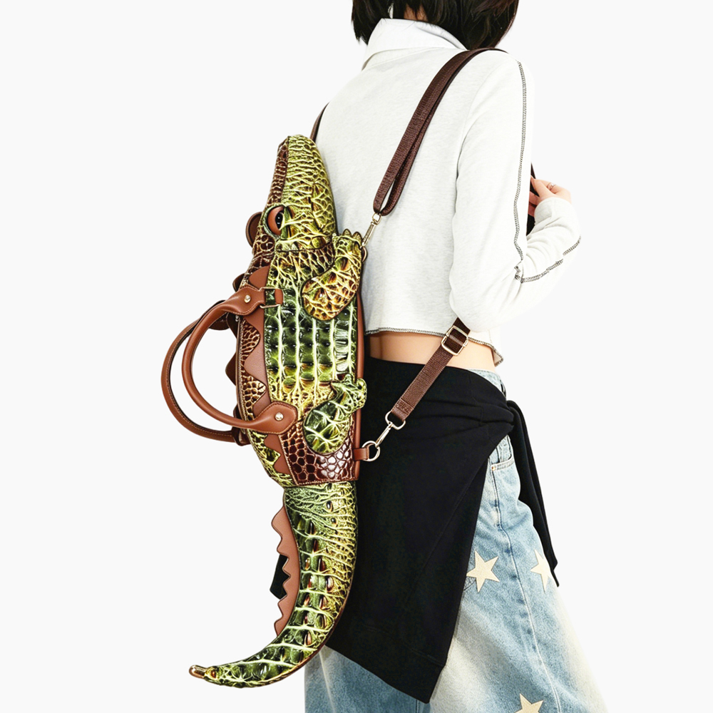 Leather Work Backpack - กระเป๋าถือผู้หญิง ดีไซน์เนอร์ หนัง PU ทรงพิเศษ 3