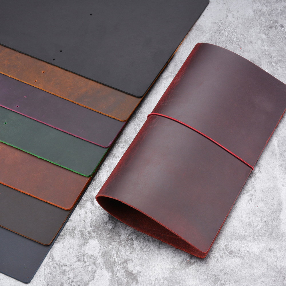 Leather Work Notebook - DIY โน้ตบุ๊ค Crazy Horse หนัง A5/A6/มาตรฐาน/กระเป๋า/ขนาดหนังสือเดินทาง