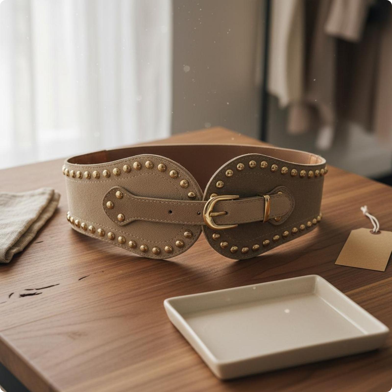 เข็มขัดยางยืดสำหรับผู้หญิง หนั - Leather Work Outfit บทวิจารณ์และราคา