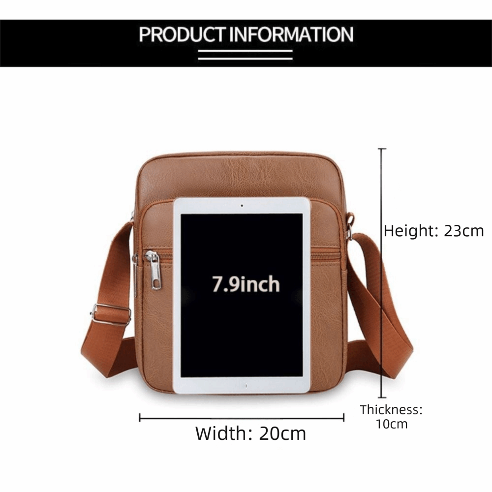 กระเป๋าสะพายข้างผู้ชายหนัง PU  - Leather Work Backpack บทวิจารณ์และราคา