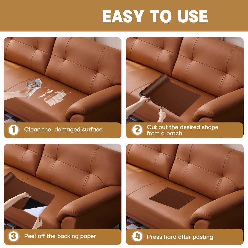 แผ่นปะหนังแบบมีกาวในตัว ทนทานต - Leatherwork Kit บทวิจารณ์และราคา