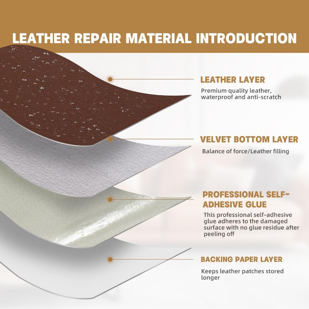 แผ่นปะหนังแบบมีกาวในตัว ทนทานต - Leatherwork Kit บทวิจารณ์และราคา