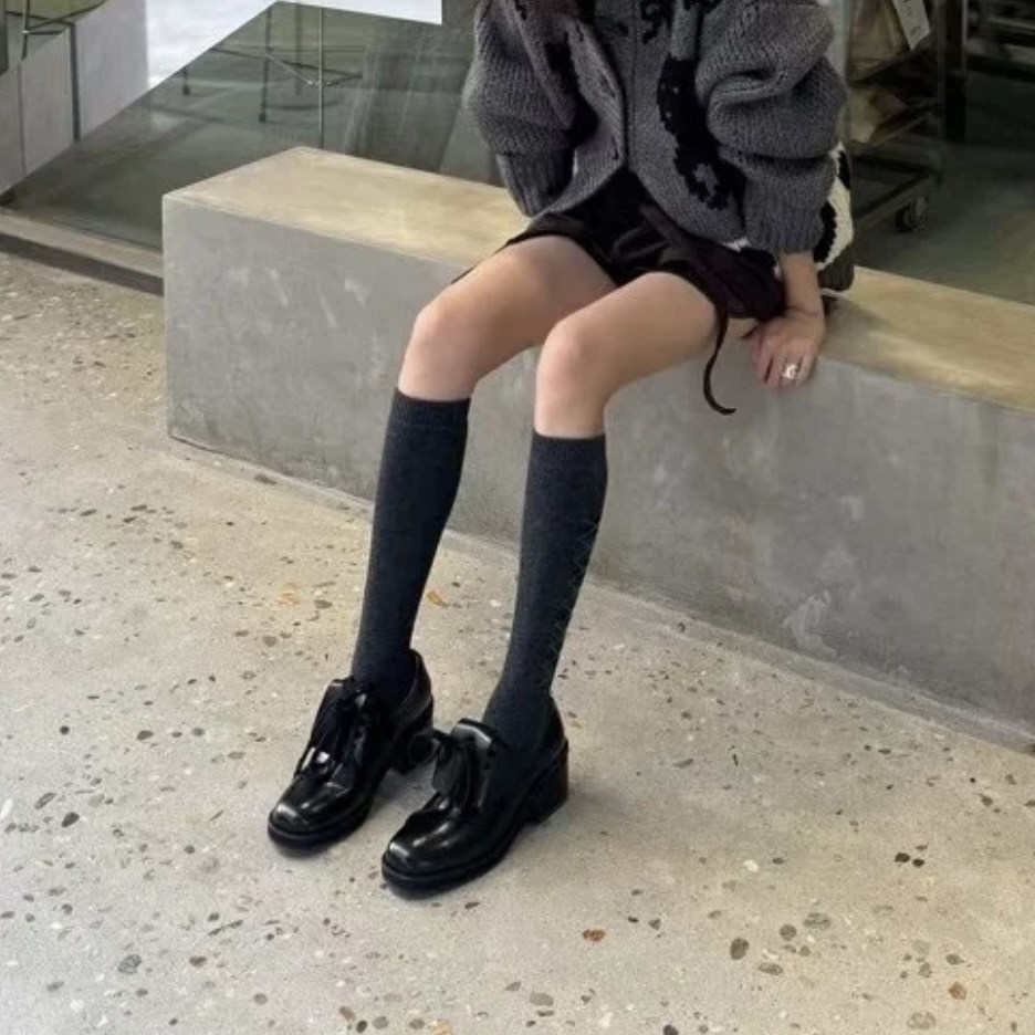รองเท้าหนังผู้หญิงแบบผูกเชือก  - Leather Work Outfit บทวิจารณ์และราคา