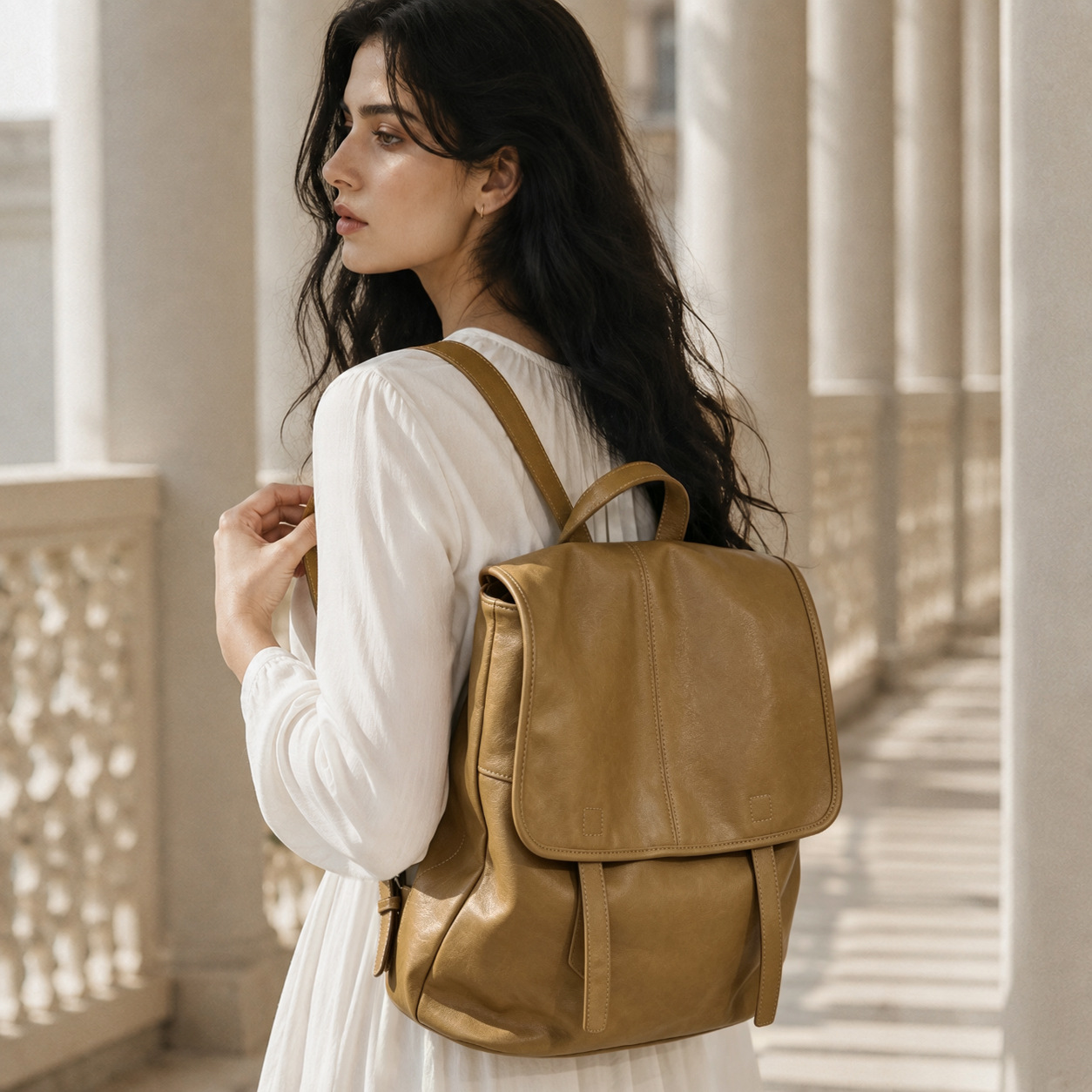 รุ่นใหม่ปี 2026 กระเป๋าเป้ หนั - Leather Work Backpack บทวิจารณ์และราคา