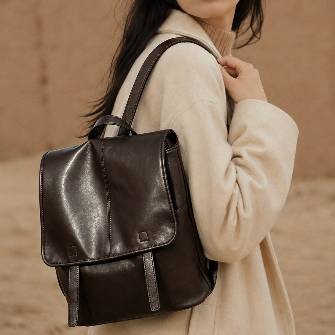 รุ่นใหม่ปี 2026 กระเป๋าเป้ หนั - Leather Work Backpack บทวิจารณ์และราคา