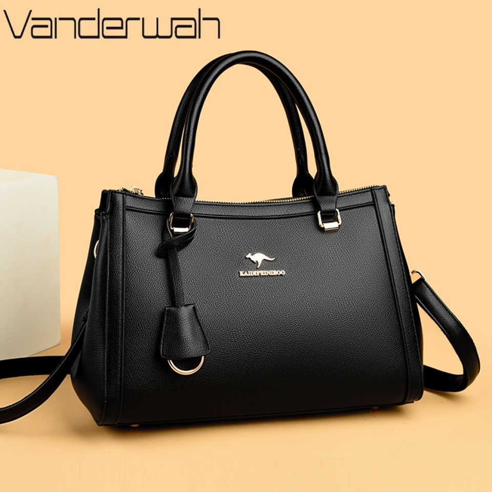 กระเป๋าถือสะพายไหล่หนัง PU นุ่ - Leather Work Handbags For Women บทวิจารณ์และราคา