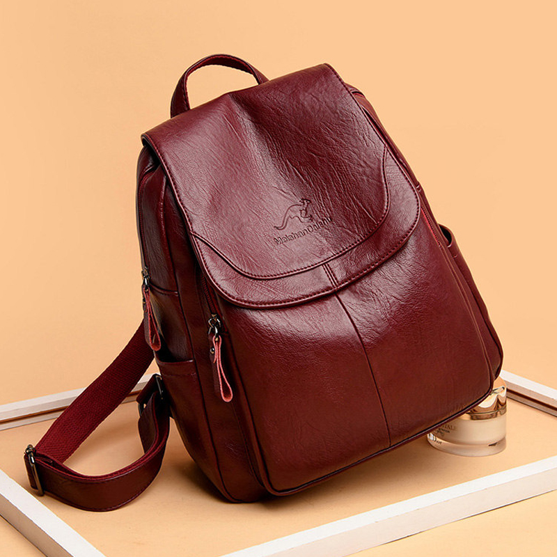 กระเป๋าเป้หนังแท้สไตล์วินเทจสำ - Leather Work Backpack บทวิจารณ์และราคา