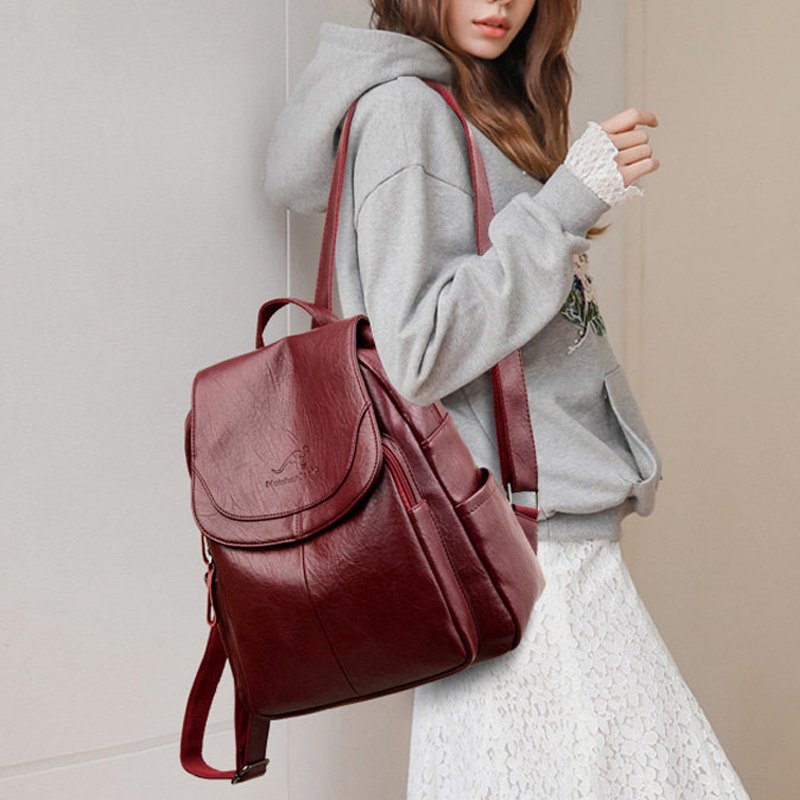 กระเป๋าเป้หนังแท้สไตล์วินเทจสำ - Leather Work Backpack บทวิจารณ์และราคา