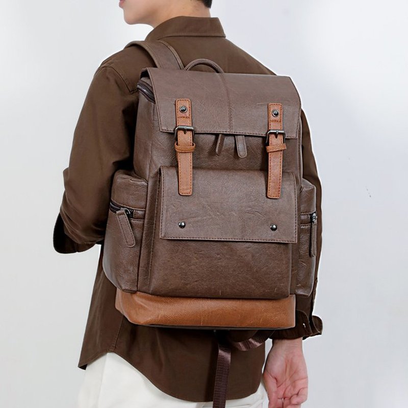 กระเป๋าเป้หนังวินเทจใหม่สำหรับ - Leather Work Backpack บทวิจารณ์และราคา