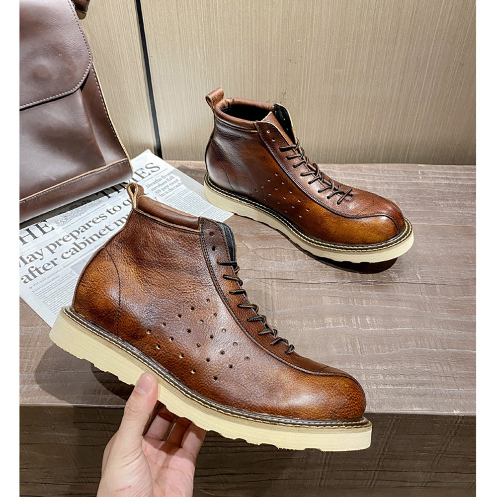รองเท้าบูทเชลซีหนังแท้ผู้ชาย ส - Leather Work Outfit บทวิจารณ์และราคา