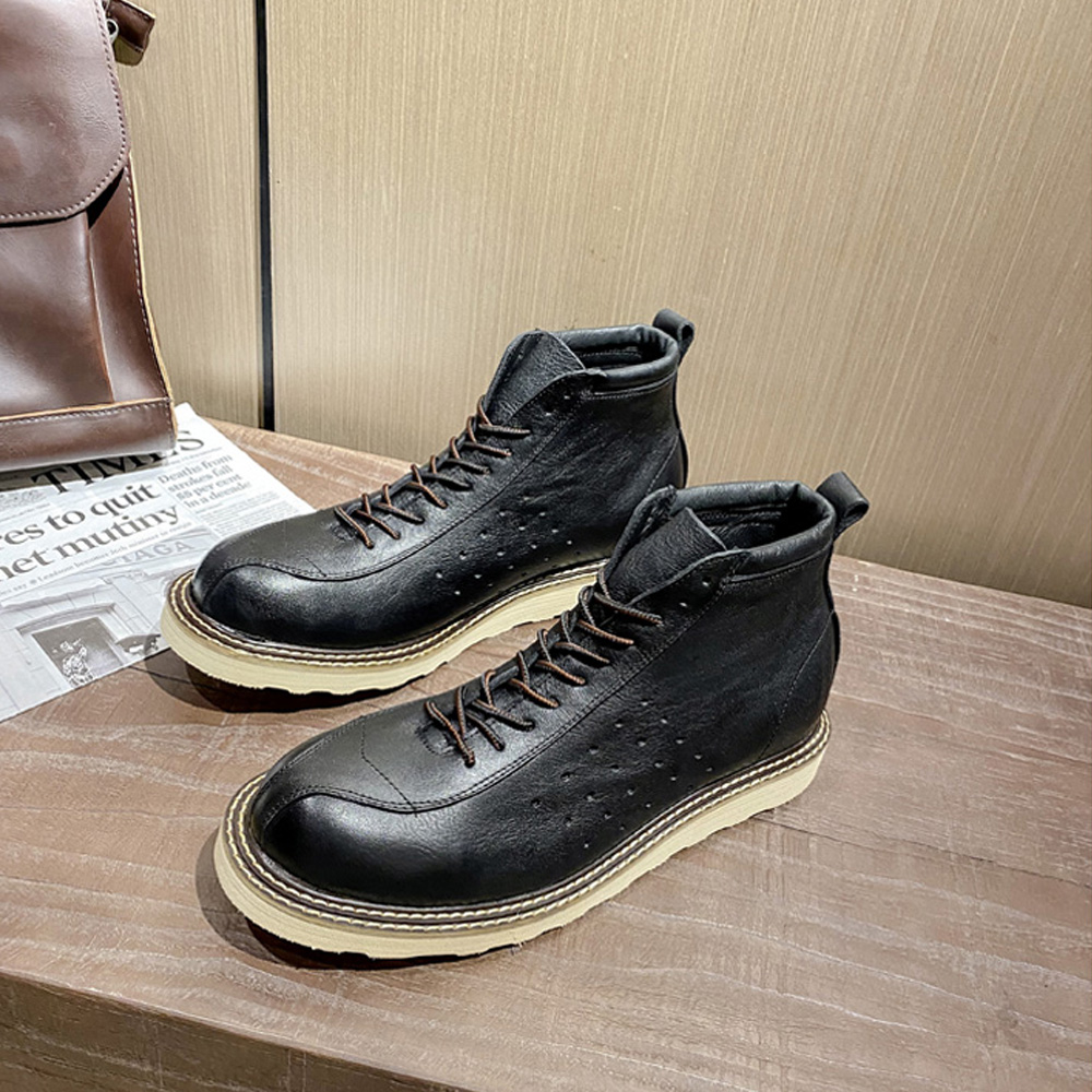 รองเท้าบูทเชลซีหนังแท้ผู้ชาย ส - Leather Work Outfit บทวิจารณ์และราคา