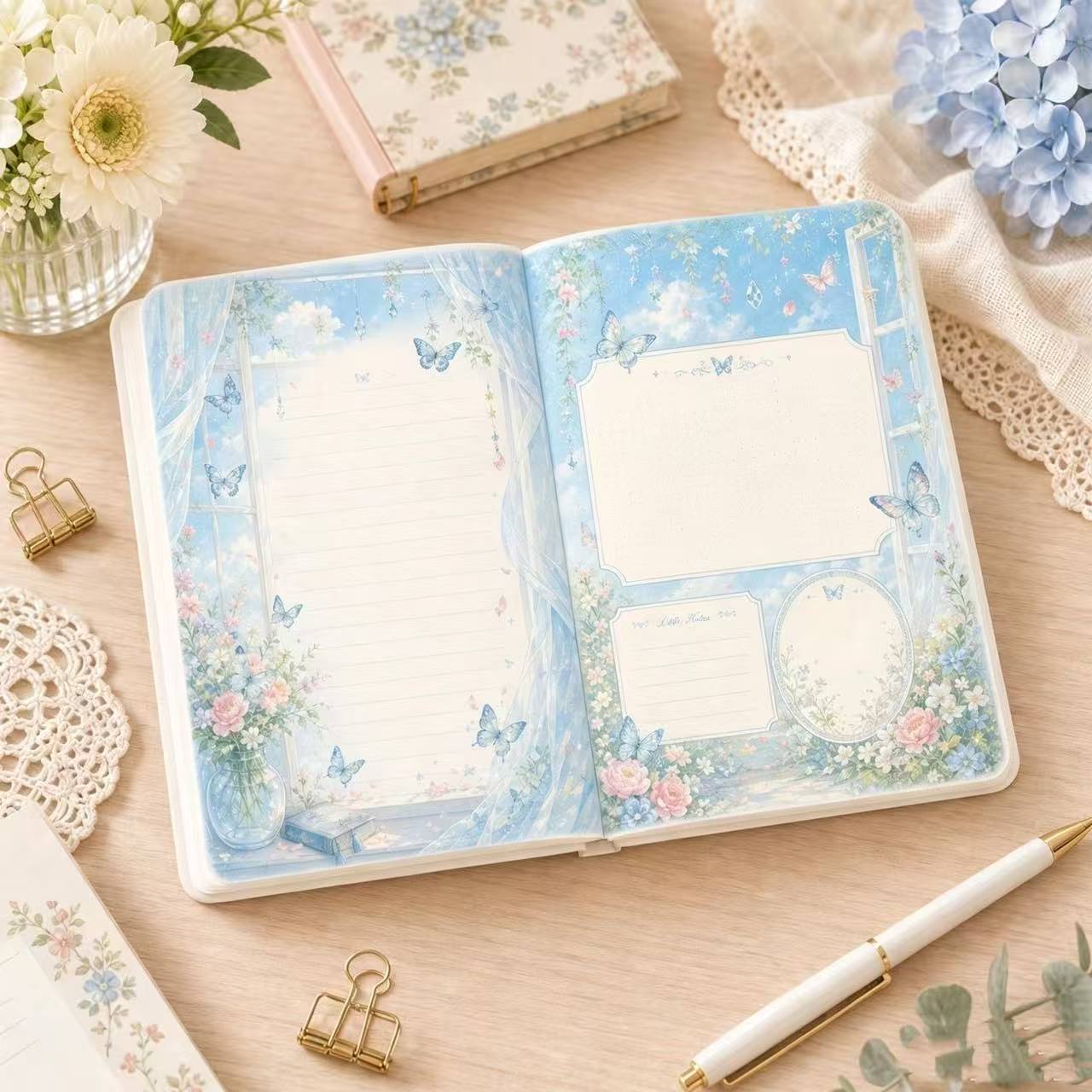 สมุดบันทึกหนังลายผีเสื้อวินเทจ - Leather Work Notebook บทวิจารณ์และราคา