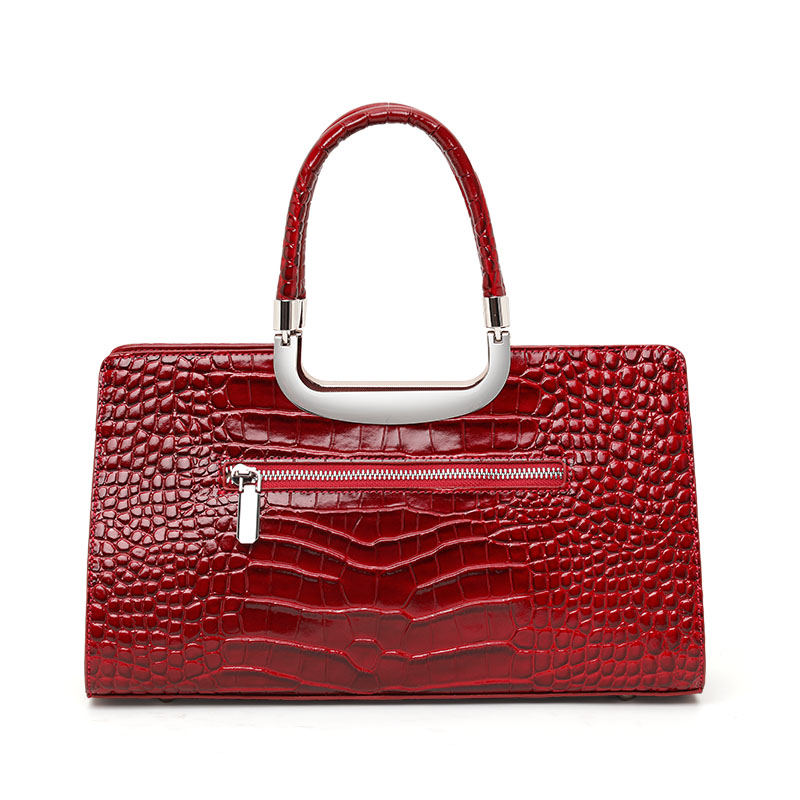 กระเป๋าถือหนังวัวแท้ลายจระเข้ส - Leather Work Handbags For Women บทวิจารณ์และราคา