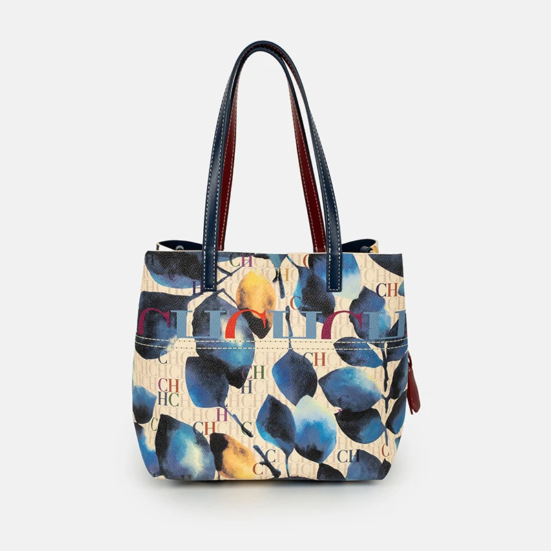 กระเป๋าถือพิมพ์ลาย CH Art สีพื - Leather Work Handbags For Women บทวิจารณ์และราคา