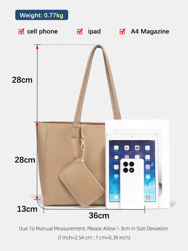 กระเป๋าถือขนาดใหญ่หนังแท้ Zenc - Leather Work Handbags For Women บทวิจารณ์และราคา