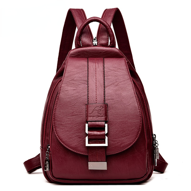 ออกแบบกระเป๋าเป้สะพายหลังผู้หญ - Leather Work Backpack บทวิจารณ์และราคา
