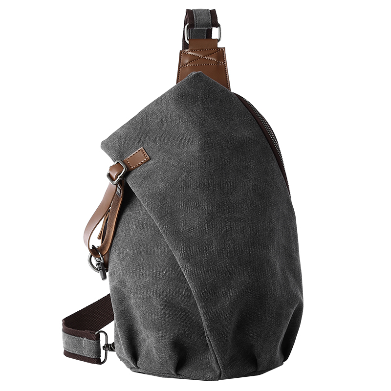 กระเป๋าสะพายข้างผ้าแคนวาสสไตล์ - Leather Work Backpack บทวิจารณ์และราคา