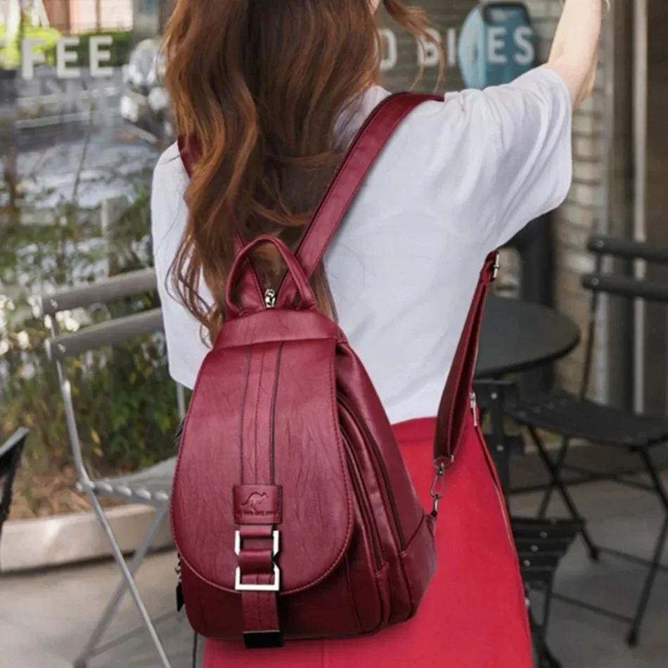 มัลติฟังก์ชั่ผู้หญิงหนังกระเป๋ - Leather Work Backpack บทวิจารณ์และราคา