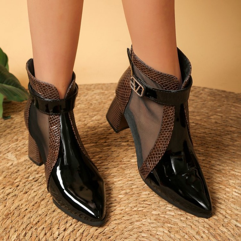 รองเท้าบูทตาข่ายแบบโปร่งสำหรับ - Leather Work Outfit บทวิจารณ์และราคา