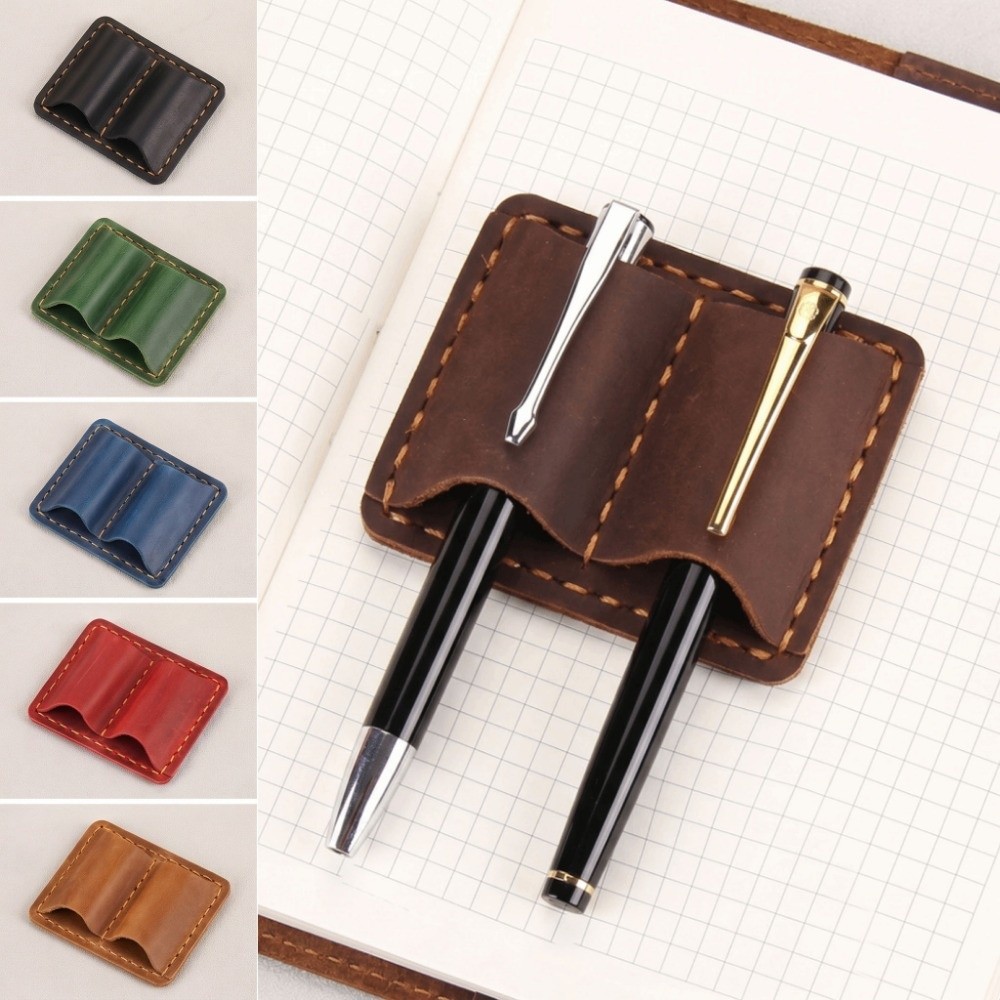 ที่ใส่ปากกาหนังวินเทจแบบคู่ ดี - Leather Work Notebook บทวิจารณ์และราคา