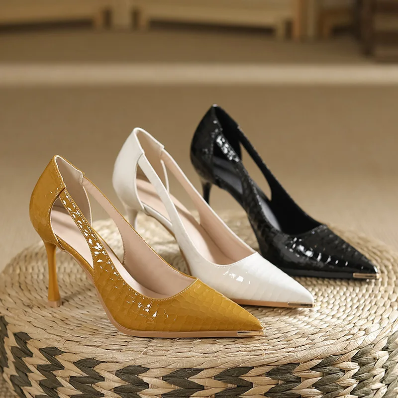 แฟชั่นสิทธิบัตรหนังผู้หญิงรองเ - Leather Work Outfit บทวิจารณ์และราคา