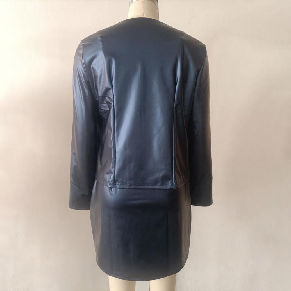 ชุดกระโปรงหนังเทียมสำหรับผู้หญ - Leather Work Outfit บทวิจารณ์และราคา