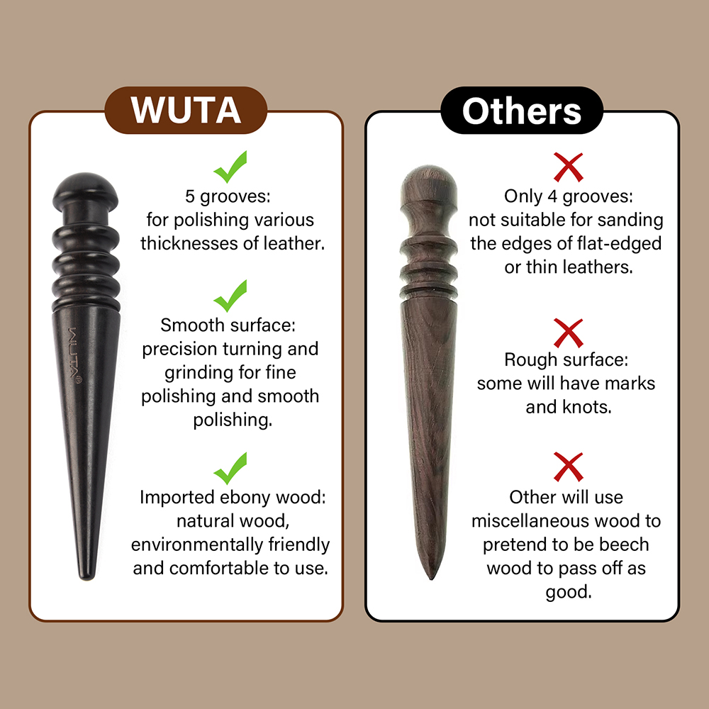 เครื่องขัดขอบหนัง WUTA 1 ชิ้น  - Leatherwork Mallet บทวิจารณ์และราคา