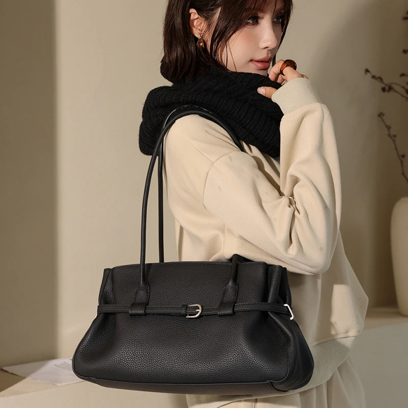 กระเป๋าโท้ทสะพายไหล่หนังแท้สำห - Leather Work Handbags For Women บทวิจารณ์และราคา