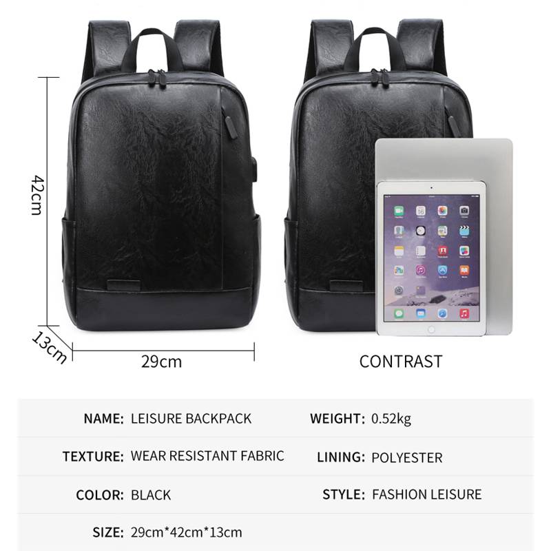 ผู้ชายแฟชั่นกระเป๋าเป้สะพายหลั - Leather Work Backpack บทวิจารณ์และราคา