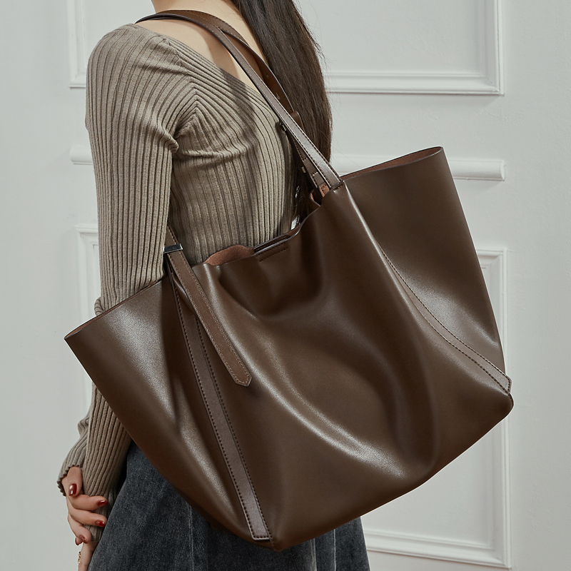 กระเป๋าโท้ทหนังแท้ขนาดใหญ่ HIF - Leather Work Handbags For Women บทวิจารณ์และราคา