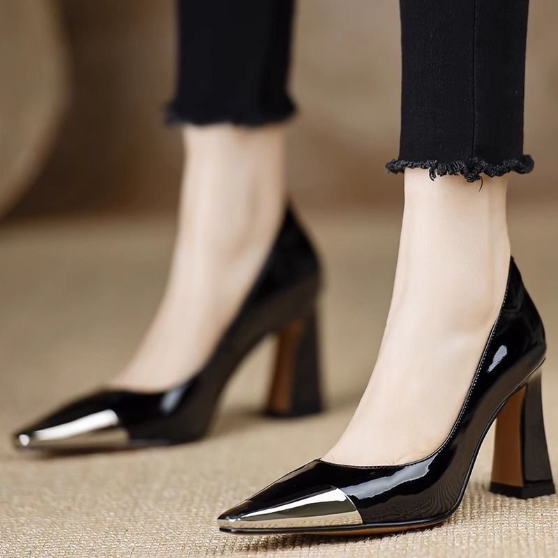 FHC 2025 ใหม่สแควร์โลหะ Toe รอ - Leather Work Outfit บทวิจารณ์และราคา