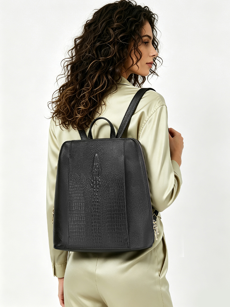 กระเป๋าเป้สะพายหลังหนังจระเข้ส - Leather Work Backpack บทวิจารณ์และราคา