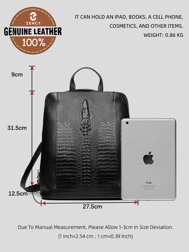 กระเป๋าเป้สะพายหลังหนังจระเข้ส - Leather Work Backpack บทวิจารณ์และราคา