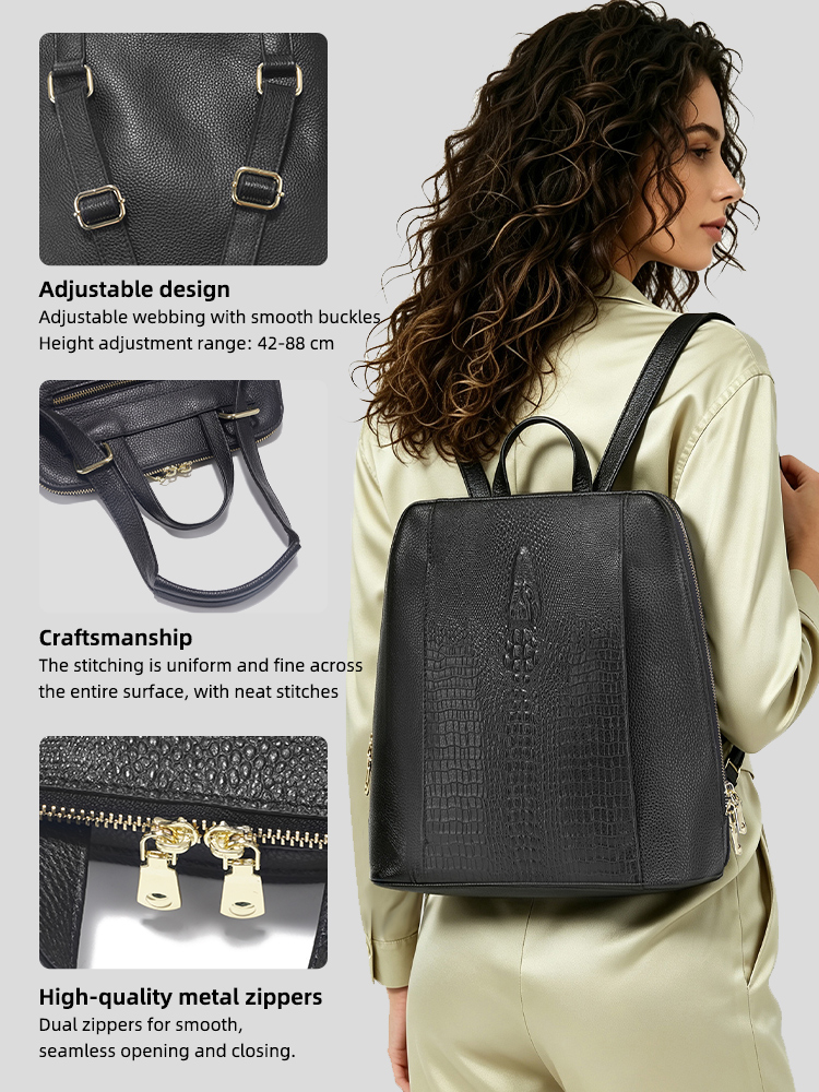 กระเป๋าเป้สะพายหลังหนังจระเข้ส - Leather Work Backpack บทวิจารณ์และราคา
