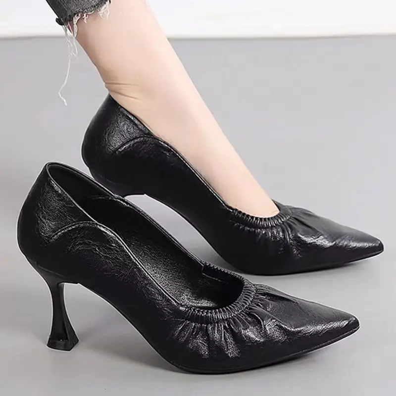 2025 หนังรองเท้าทํางานสํานักงา - Leather Work Outfit บทวิจารณ์และราคา